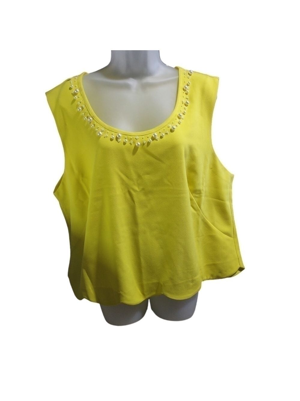 Forever Audrey Yellow Sleeveless Top Plus Size 3X